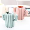 Stylish Plastic Shaped Pen Storage Box Lightweight Desktop Organizer