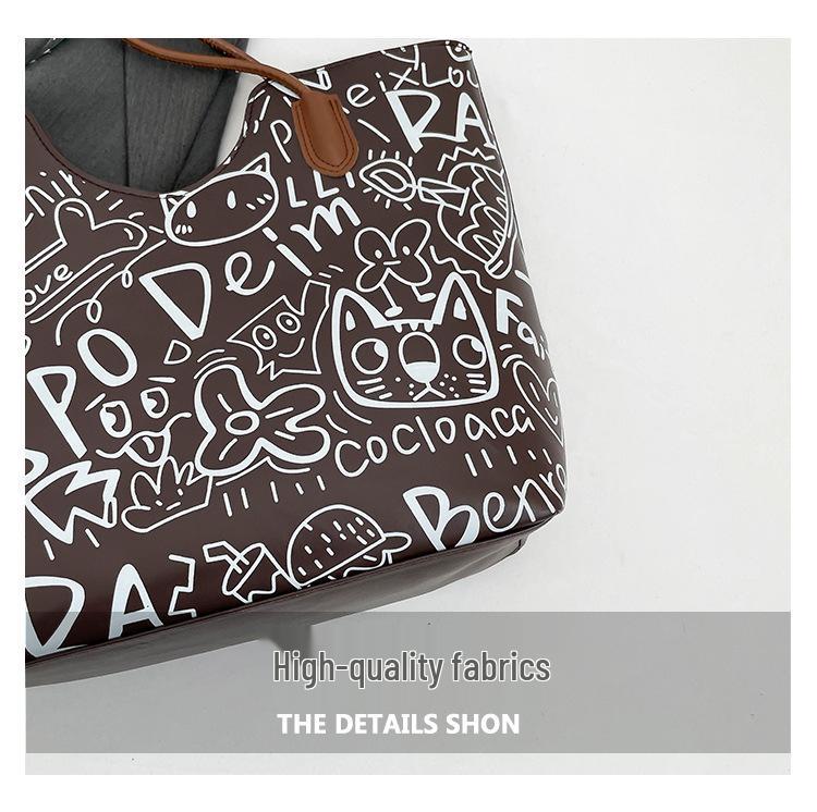 Autumn 2025 Women's Trendy Crossbody Shoulder Tote Bag - Large Capacity & Stylish Design