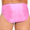 Glänzende High-Waist-Slips für Herren, einfarbig, mit elastischem Bund, Unterwäsche