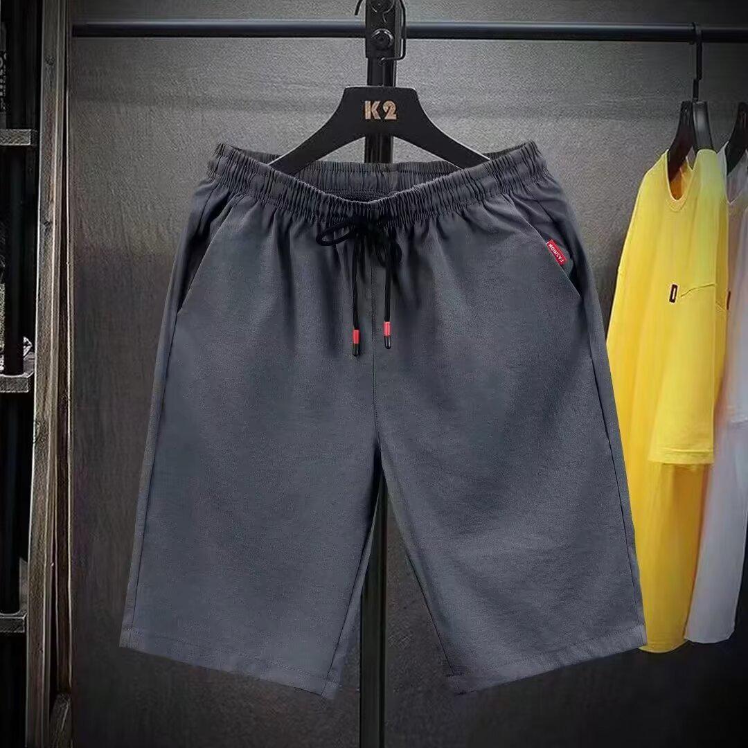 

Модные летние прямые молодежные мужские повседневные спортивные шорты L темно-серого