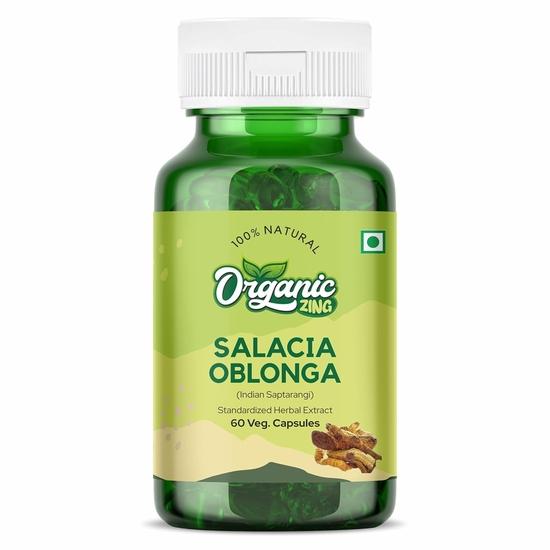 

ORGANIC ZING Salacia Oblonga Extract: Vegan & gluten-free, derived from the plant. 60 capsules, 500mg each