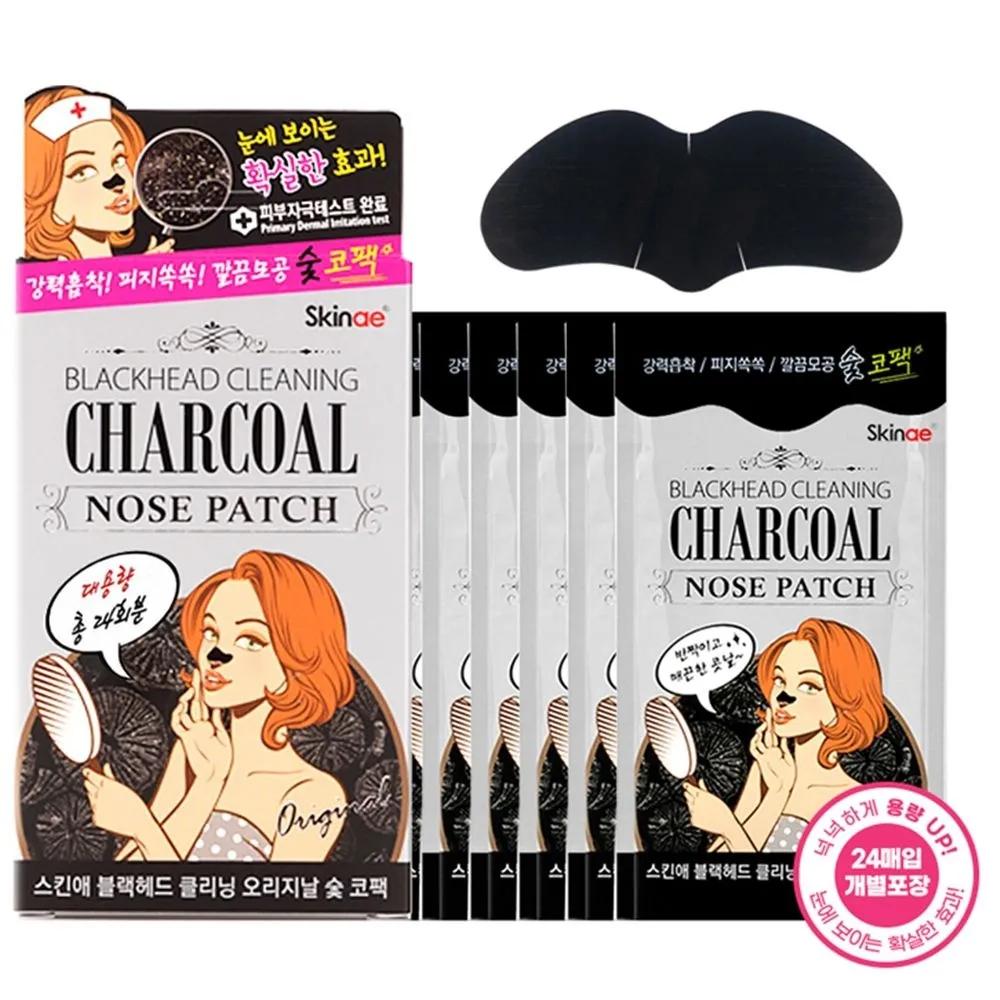 Pore and Blackhead Management Cleansing Nose Pack Sebum Control Charcoal 24 Packs