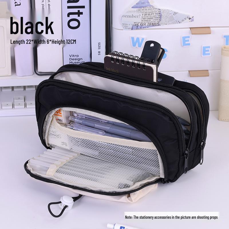 Five-Layer High-Capacity Pencil Case for Girls - Stylish, Retractable, Ideal for Primary and Middle School Students.