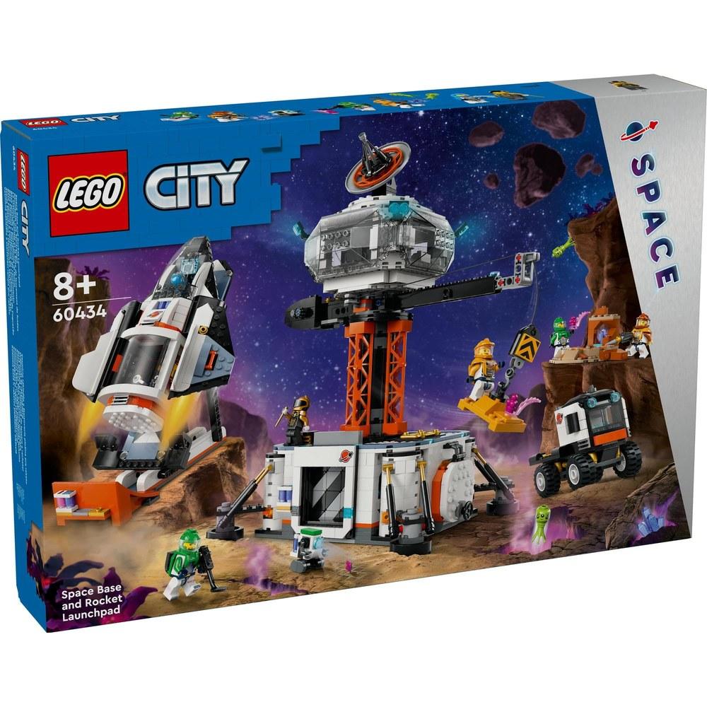 LEGO City Space Base and Rocket Launch Pad Playset 60434 Toy Gift Birthday Christmas Kids 8 9 10 Years Old Space