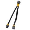 CPU 8pin Female To 2x 8pin(4+4) Male PCIe Miner Motherboards Power Supply Cord