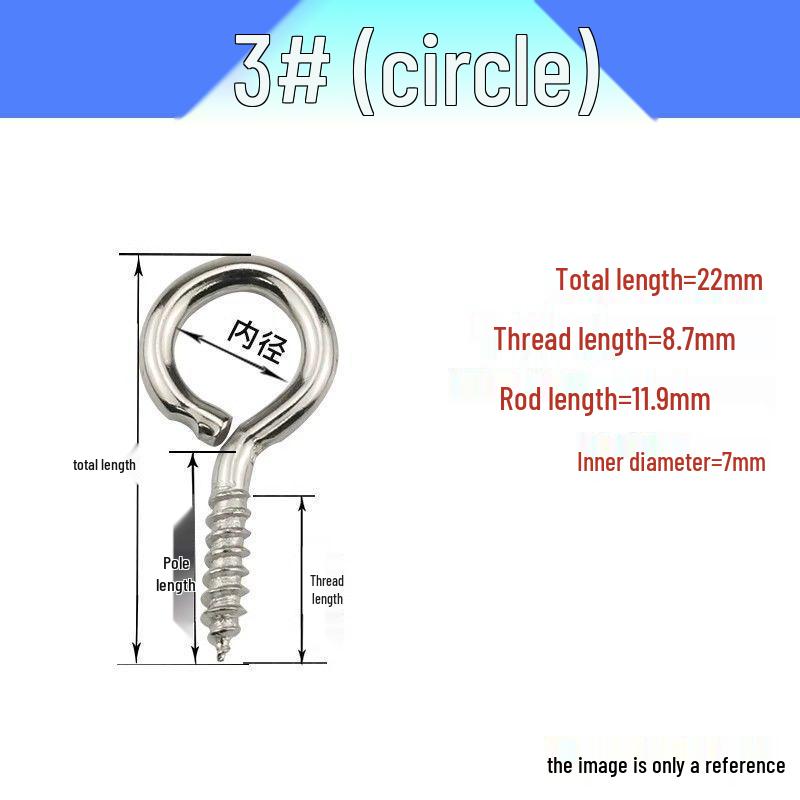 Eye Bolt & Assorted Hooks with Self-Tapping Screws