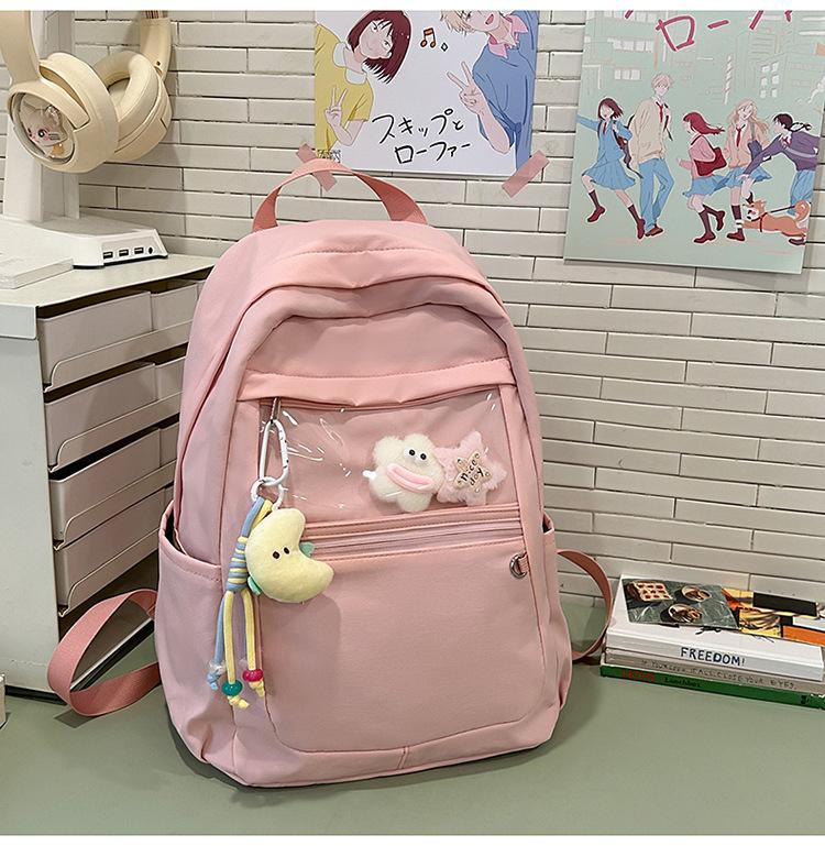 School Bag Summer Korean Ins Sweet Girl Transparent Pain High Value Junior High School