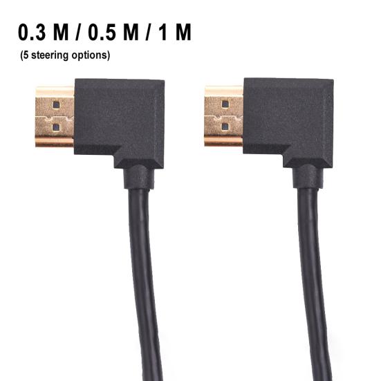 DOONJIEY Right Angle HDMI-compatible Male to Male AV Converter Adapter Cable Cord for HDTV