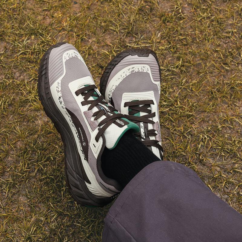 Li Ning CF Su Yi Jie Lite 2.0 Bequeme Outdoor Rutschfest Abriebfest Wasserdicht Low Top Wanderschuhe Herren Wanderschuhe Grau-Braun AHTU007-4