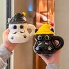 Cute Funny Magic Hat Cat Ceramic Mug High Value Girl Water Cup with Lid Spoon Creative Birthday Gift