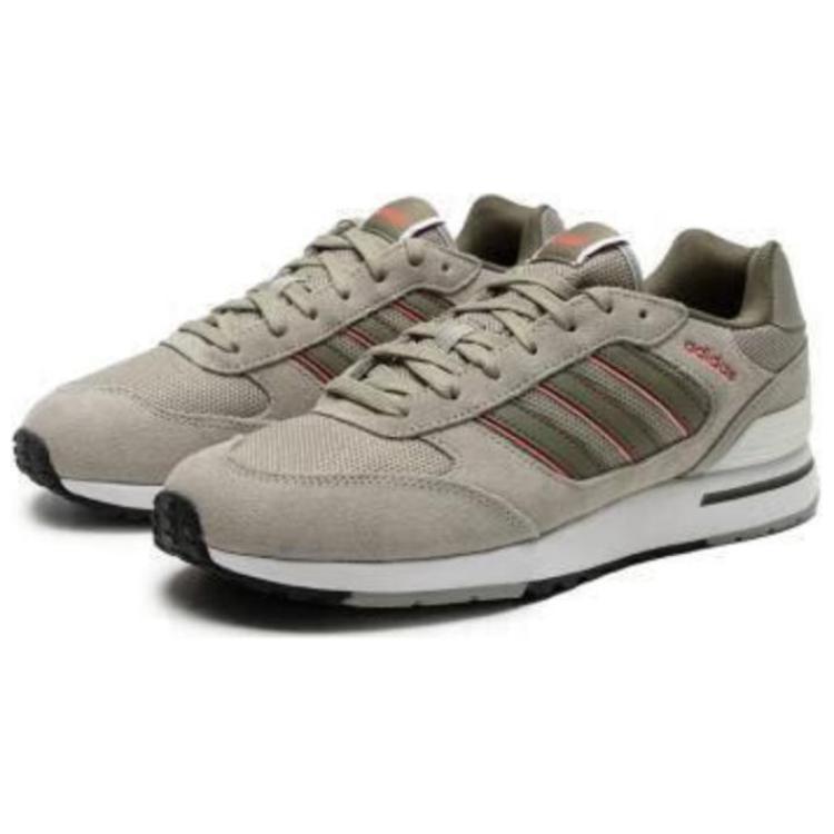 adidas Neo Run 80S Comfortable Versatile Shock Absorbing Non-Slip Durable Breathable Lightweight Low-Top Casual Shoes Men Sneaker Gray HP6114