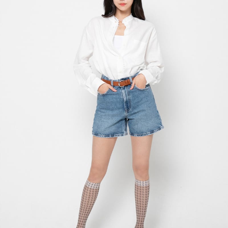 Romantic tiger Logo play skin knee stockings