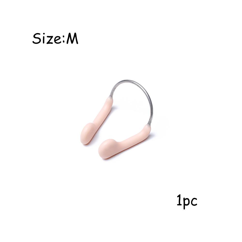 

Durable Soft Silicone Non-skid Steel Wire Nose Clip For Swimming Diving Water Sports Skin Color Nose Clip Swimming Accessories