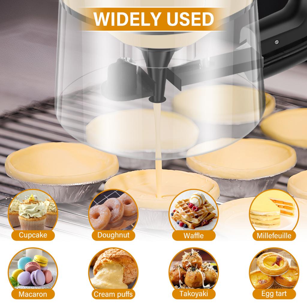 Teigseparator Pfannkuchenteigspender Halterung Keks Kuchen Waffeln Teig Trichter Gebäckteig Spender Backform Küchenwerkzeug