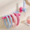 Plastic Retractable Hook Strong Load-Bearing Adhesive Headband Hair Ring Storage Rack No Need To Drill Holes Behind The Door