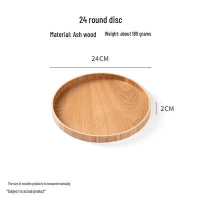 ZISIZ Holz Serviertablett und Transparentes Teller-Set