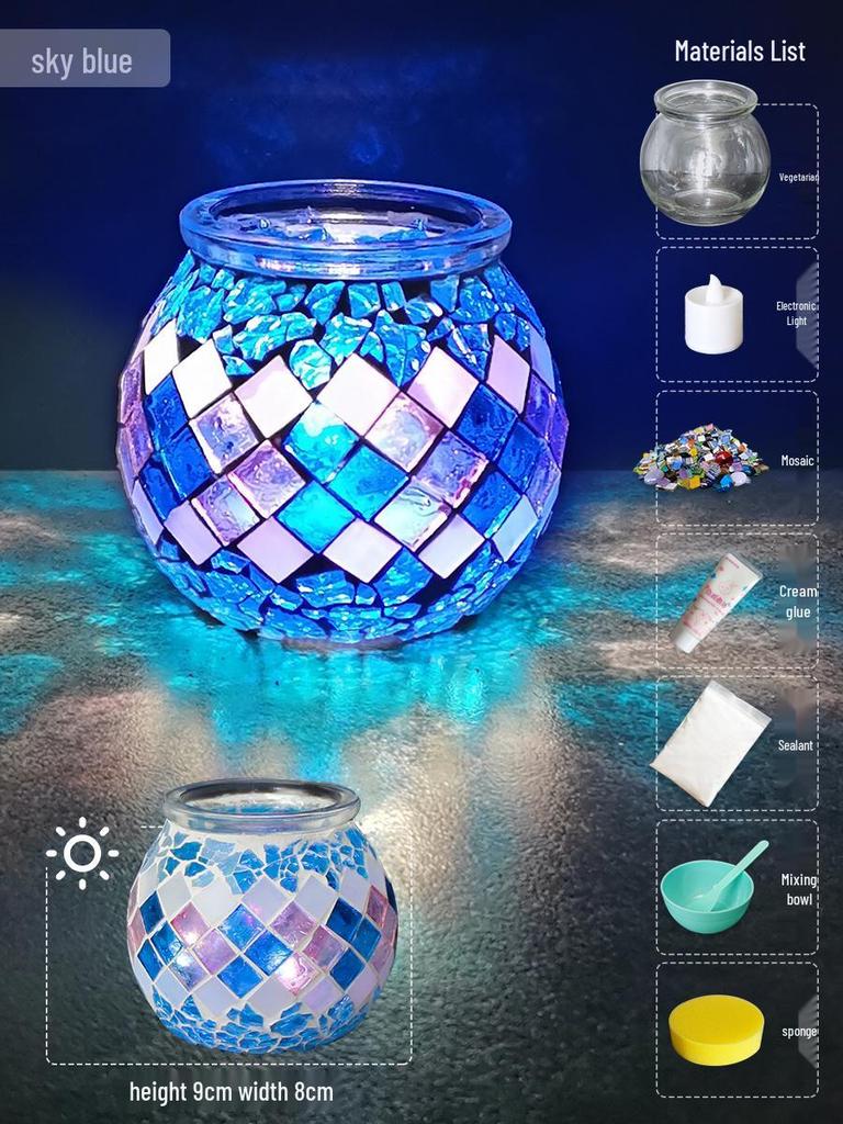 Handgefertigter Mosaikglas-Kerzenhalter - Kreatives DIY-Geschenk für den Lehrertag