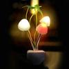 220V 3 LED Colorful Mushroom Lamp Led Night Lights Novelty Mushroom Fungus Night Light EU & US Plug Light Sensor