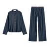 Spring New Women's Clothing High Waist Wide Leg Jogging Jeans 4083023 Loose Denim Shirt 4083024