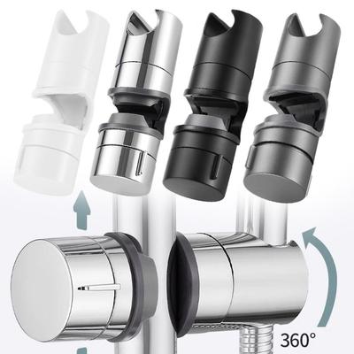 Chrome ABS Shower Rail Slider Holder Adjustable Bracket for 18mm and 25mm Rods