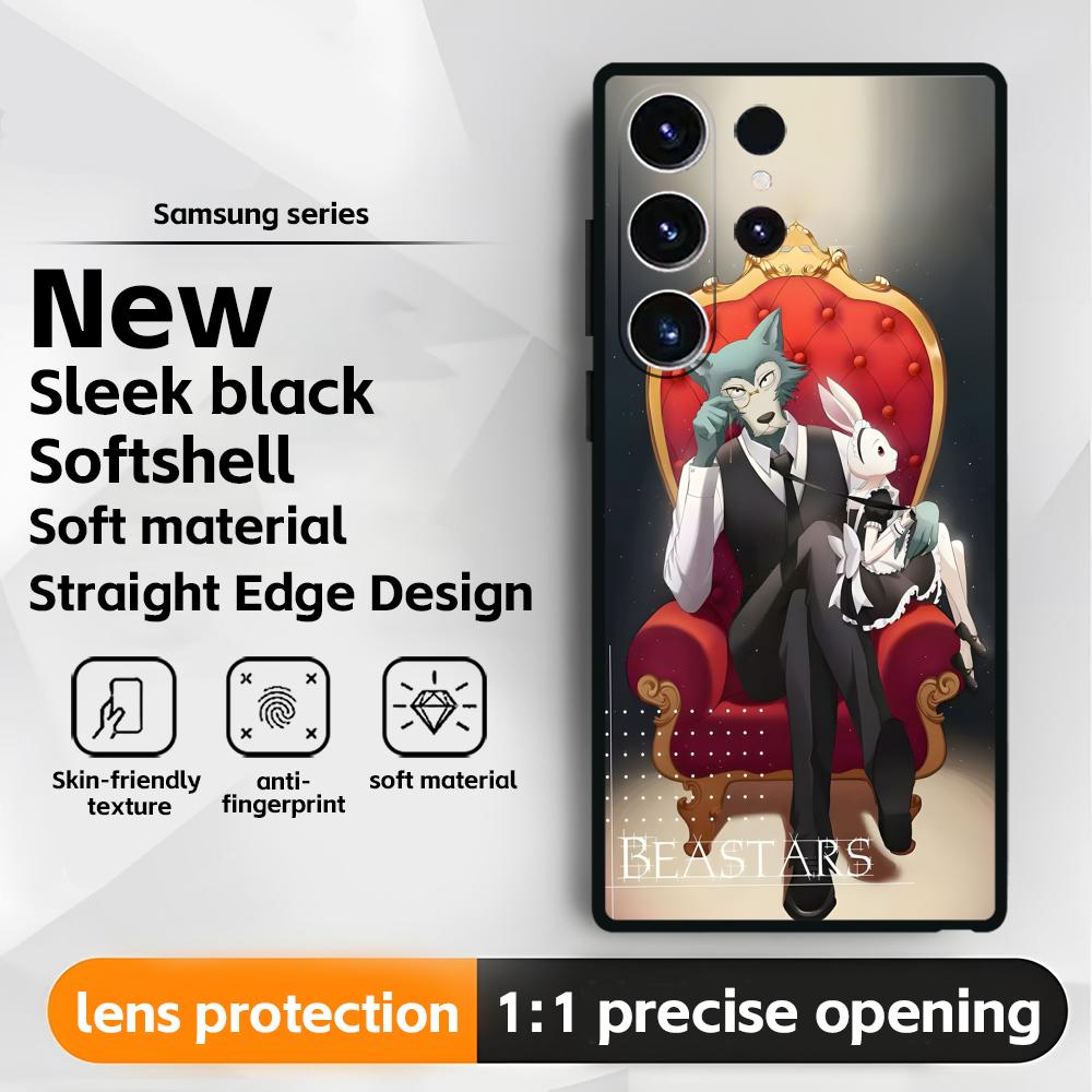 BEASTARS Phone Case For Samsung Galaxy S26 S25 S24 S23 S22 S21 Plus Ultra Note20 Soft Black