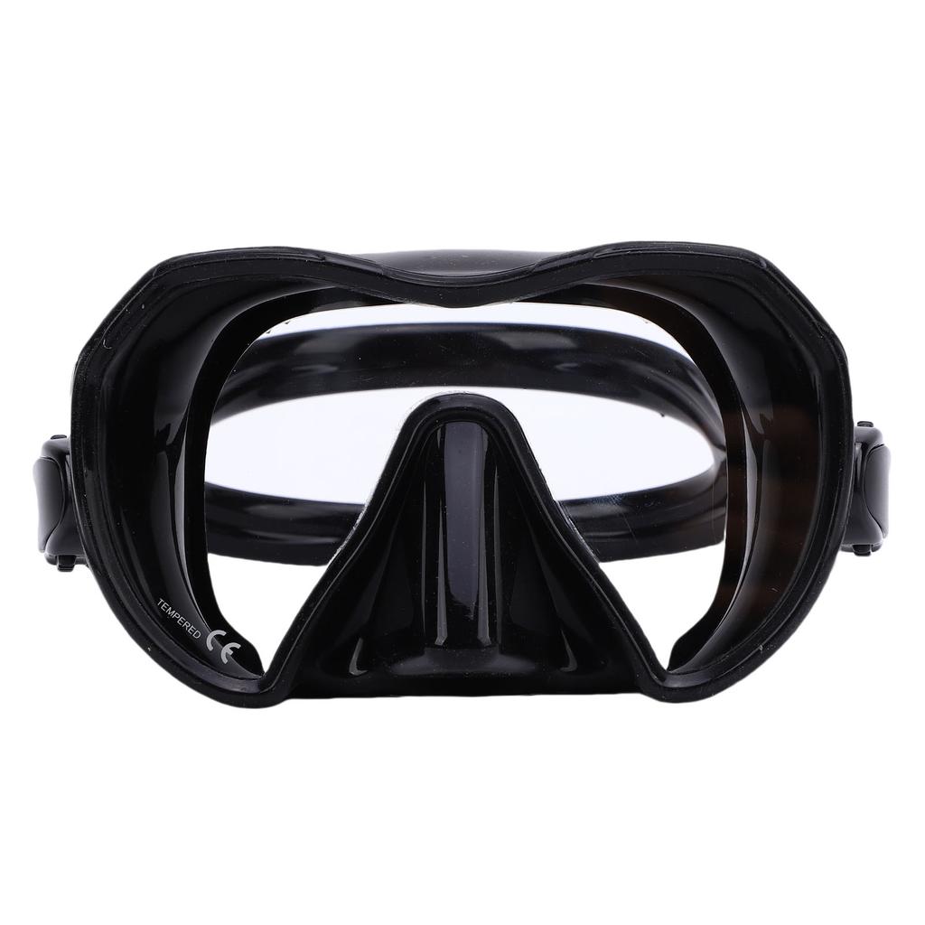 Swim Glasses 180 Degrees Clear View Adjustable Headband Tempered Glass Adult Swim Glasses with Nose Cover for Pool