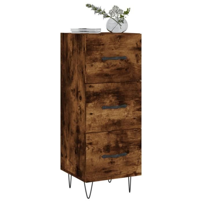 VidaXL Buffet Smoked Oak 34.5x34x90 Cm Engineered Wood 828601