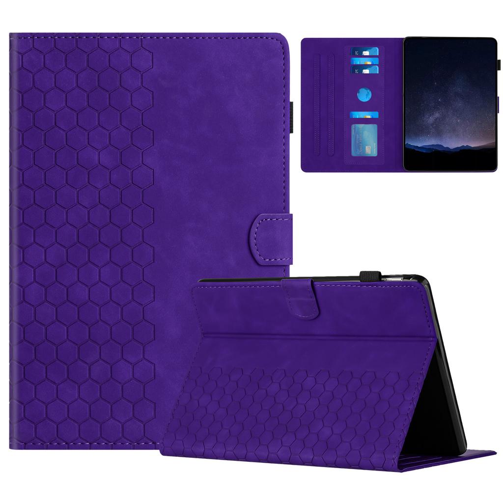 For Amazon Kindle Paperwhite 4 (2018)/3 (2015)/2 (2015)/1 (2015) Case Honeycomb Printed Leather Tablet Cover with Card Slot