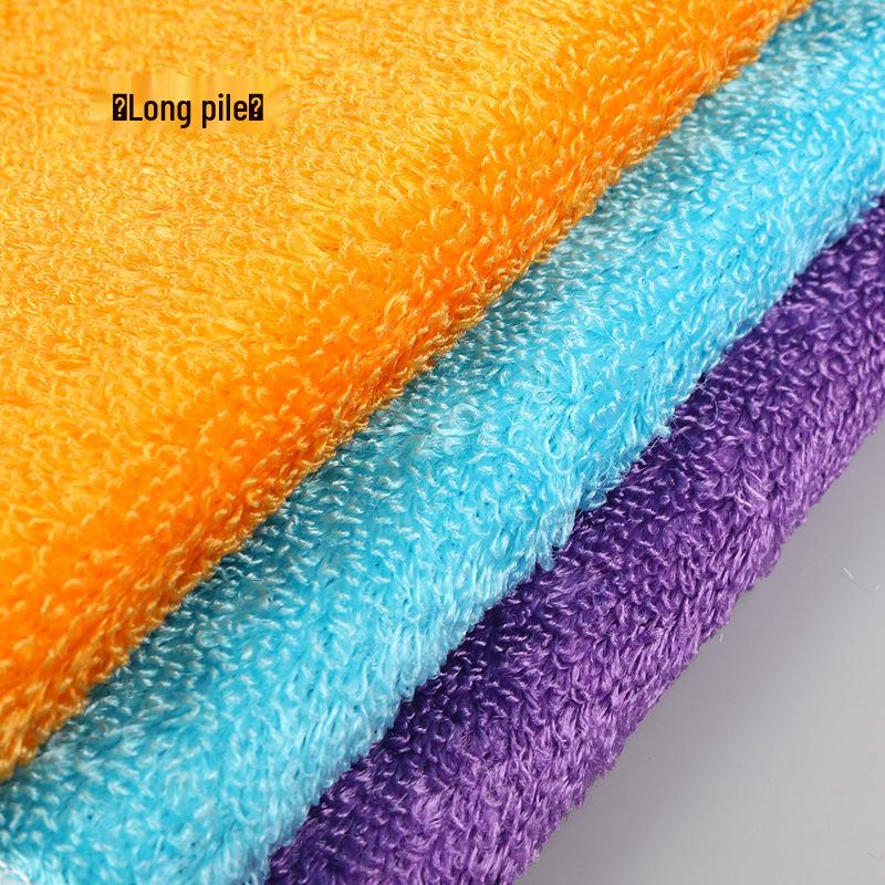 1823 Color Bamboo Fiber Double-Layer Dishcloth - Thick, Absorbent, Oil-Removing Kitchen Cleaning Wipes