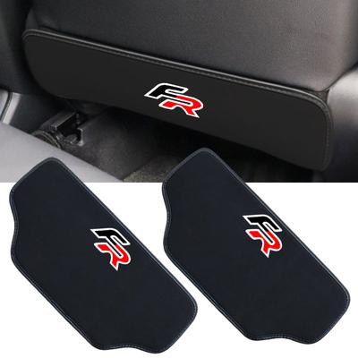 Car Leather Anti Kick Pad Back Protector Anti Dirty Mat For Seat Leon FR FR+ Cupra Ibiza Altea Exeo Formula Racing Alhambra