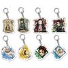 Tanjiro Nezuko Acrylic Keychain  Anime Character Pendant Car Key Chain Bag Hanging Gift Toy