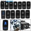 12V 24V UTV Car Boat Rocker Toggle Switch 10A 20A Waterproof Lighted Switches 5 Pin ON Off For Marine ATV RZR RV Auto Truck Pushbutton Switches 3