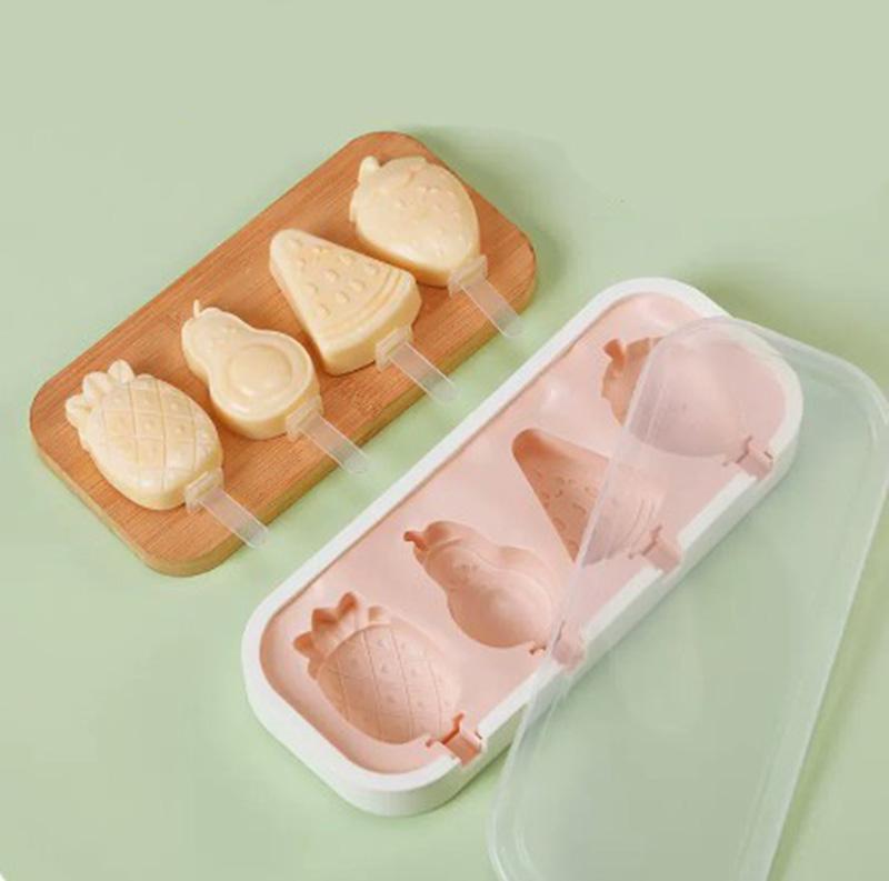 Stampi per ghiaccioli Bambini Neonato Forme Carine Silicone Mini Stampini per ghiaccioli Senza BPA Riutilizzabili Stampo per gelato Fabbricatore di ghiaccioli Set Fatto in casa