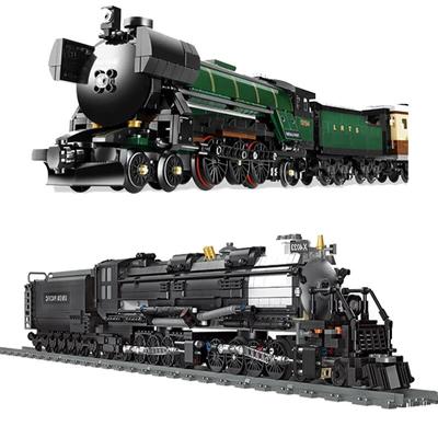 Spot High-tech City Retro Steam Train Expert Technical Train Building Blocks Classic Model Toy Gifts Children's Toys