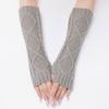 Mid Length Diamond Shaped Gloves for Jacquard Wool Warm and WoFingerless Gloves  Knitted Fake Sleeves