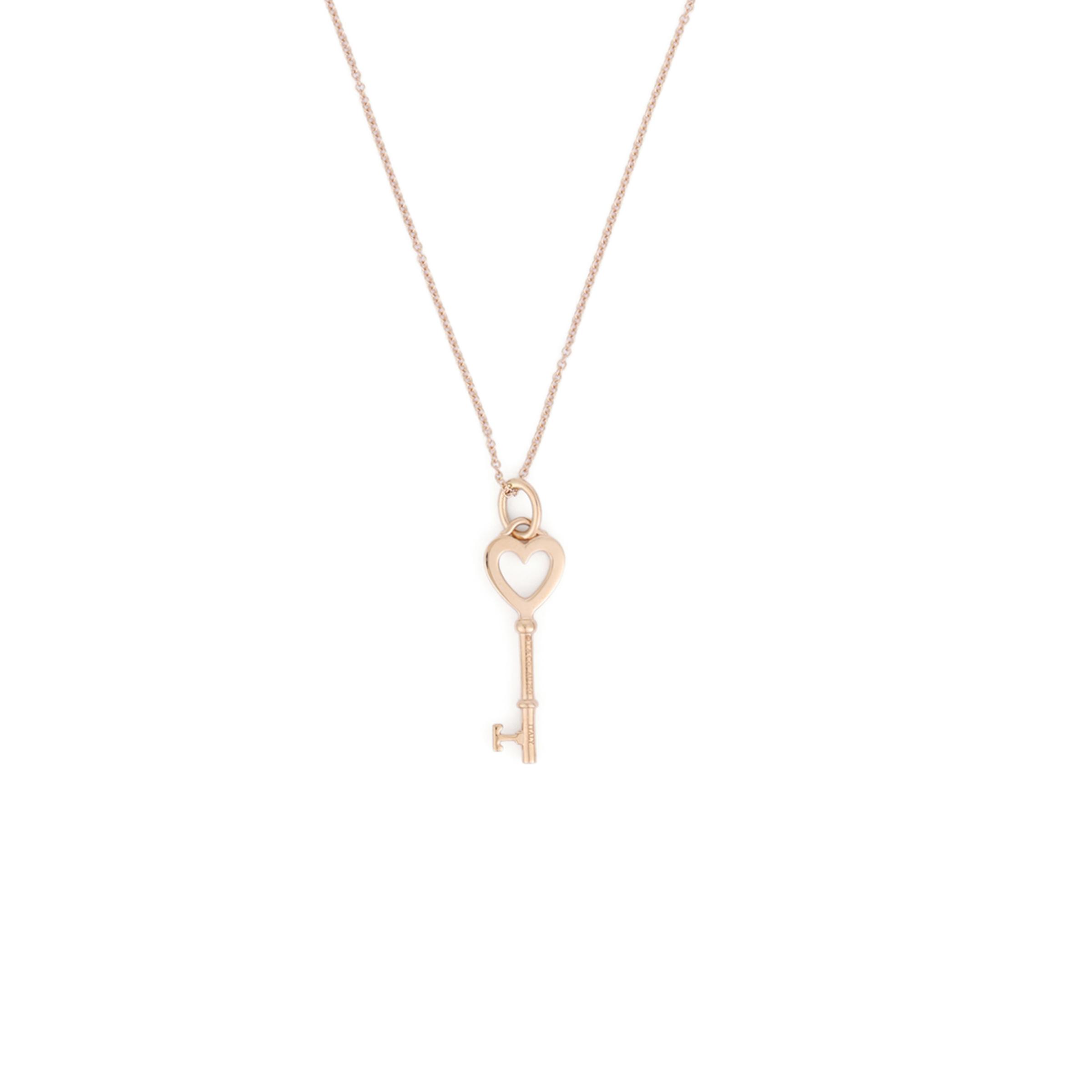 

Tiffany & Co. Жіноче намисто з кулоном-серцем та ключем, Рожеве золото GRP05792 Box+Shopping Bag