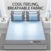1.5/1.8m 3-Piece Fitted Ice Silk Cooling Mat Set with 2 Pillowcases, Antibacterial Machine Washable Soft Bedding for Summer Home and Dorm