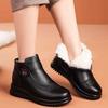 Winter Women Ankle Boots PU Leather Female Thick Plush Warm Snow Boots Mother Waterproof Non-slip Booties Luxury