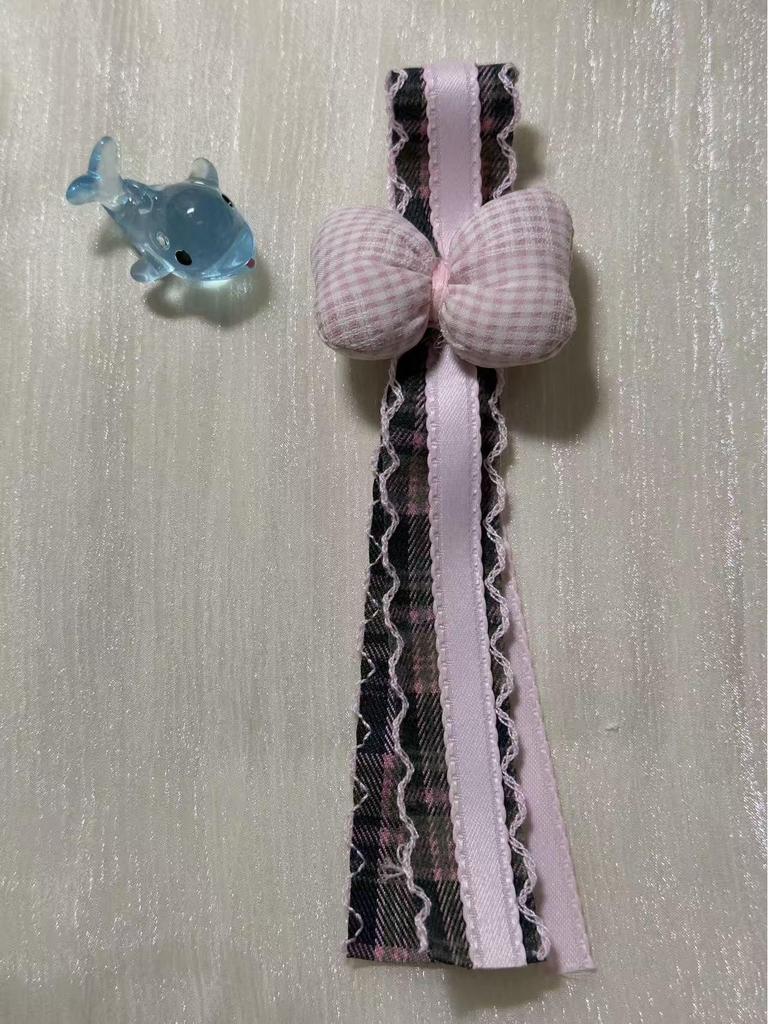 Multi-color Plaid Bow Lanyard Pendant: Hair & Bag Accessories, Clothing Ornaments - Hot Selling!