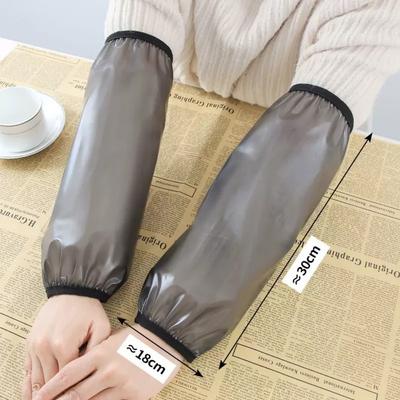 Two Thick Black One-piece Waterproof and Oil-resistant Household Cleaning Accessories, Waterproof Sleeves, Adult Arm Sleeves