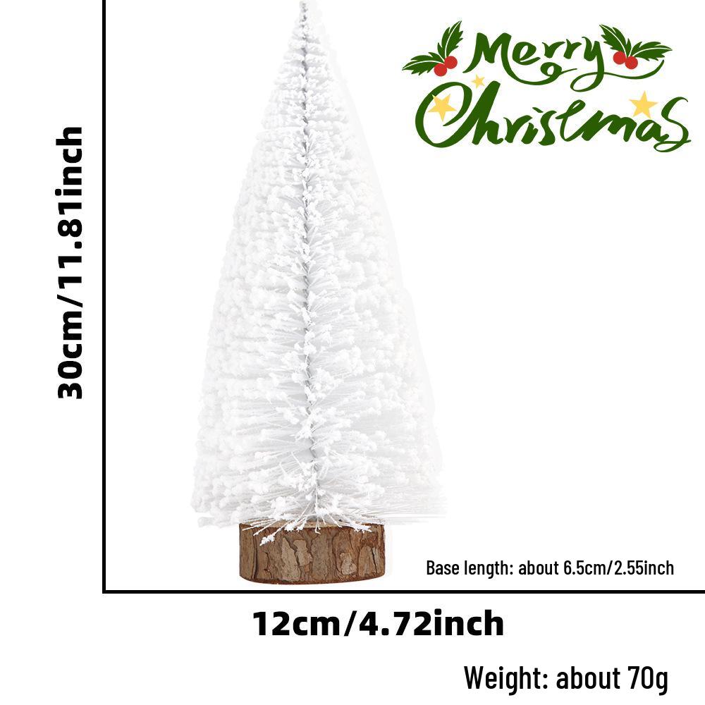 Mini Snow Spray Christmas Tree - Tabletop Holiday Decor Pine Cedar Ornament