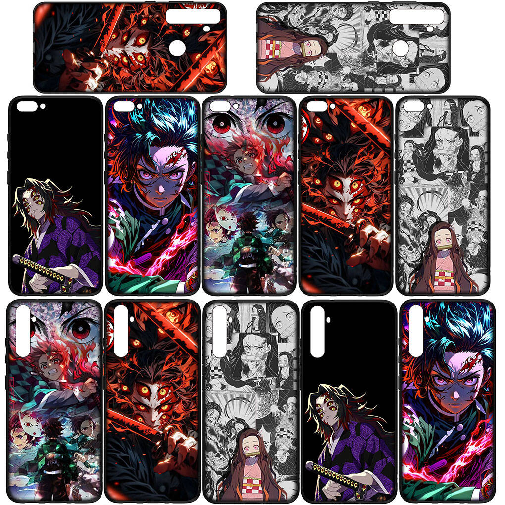 for iPhone 17 16 15 Xiaomi Poco F7 F8 X7 X6 C85 C75 M8 Redmi Note 14 13 12 11 Pro Max 14C 13C A3 A4 Phone Case Demon Slayer Kamado Tanjiro Kokushibo