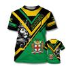 Maillot Jamaïque Hommes Femmes Maillot de Football T-shirt de Football Manches Courtes Vêtement de Sport Respirant Séchage Rapide Décontracté Unisexe Haut pour Fan