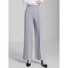 Women's Elastic High Waist Wide Leg Pants Straight Leg Commute Trouser Solid Color Seam Detail Casual Long Pants