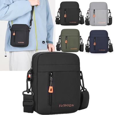 Men's Outdoor Small Shoulder Bag Nylon Portable Commuter Shoulder Bag Casual Versatile Multi-Component Crossbody Bag