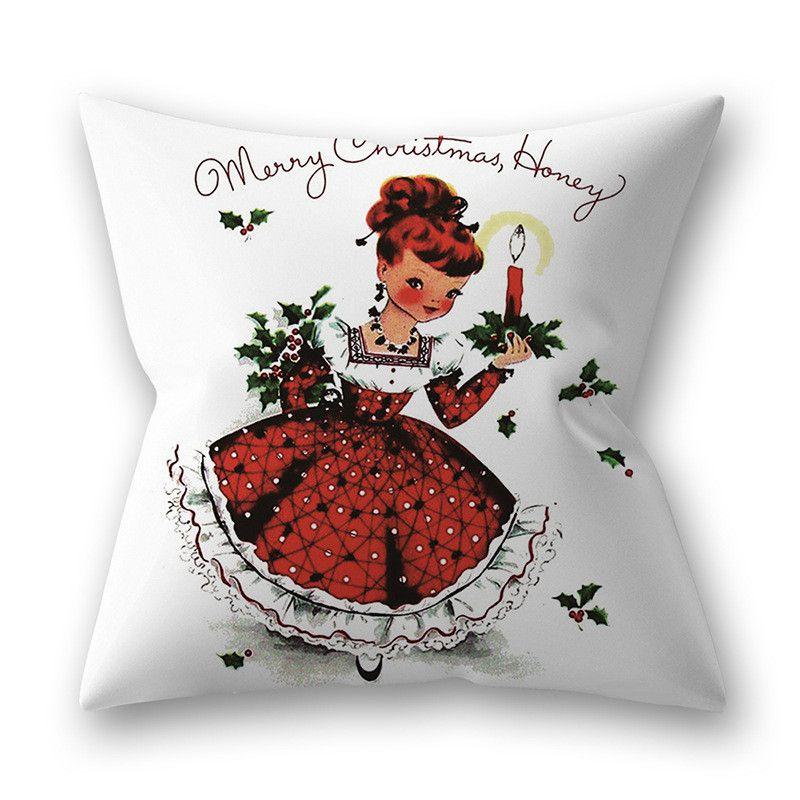 Vibrant Christmas Themed Decorative Cushion Cover For Festive Home Decor 18x18