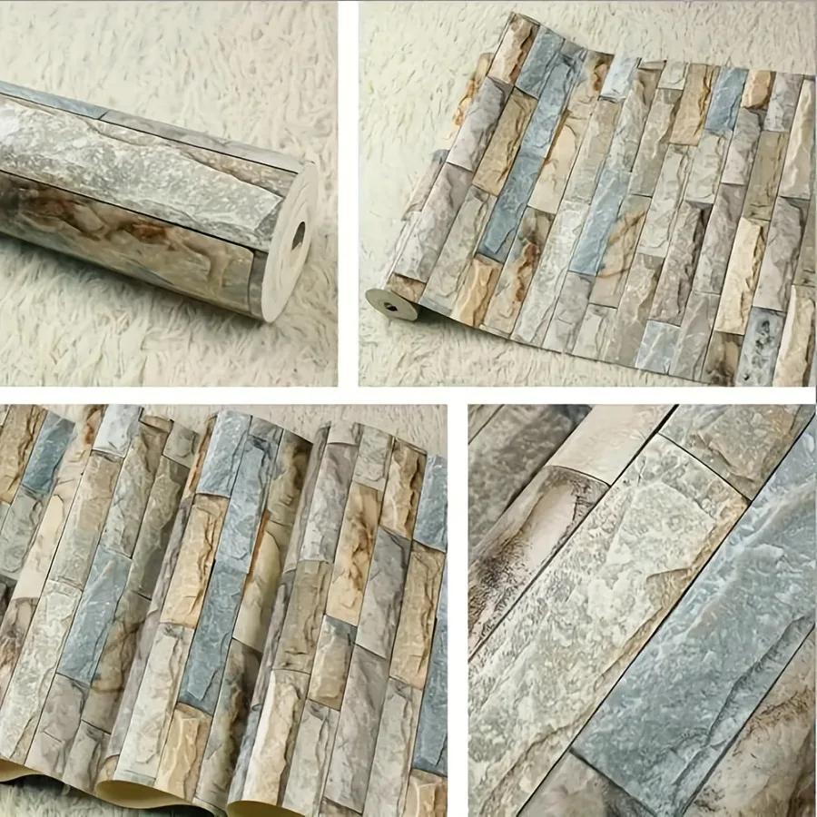 Peel and Stick Wallpaper Brick Removable Wallpaper 3D Effect Textured Self Adhesive Wall Paper for Bedroom Home Decor