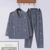 Men's Spring & Autumn Cotton Pajamas: Comfortable, Loose-Fit Cardigan Set for Middle-Aged & Elderly