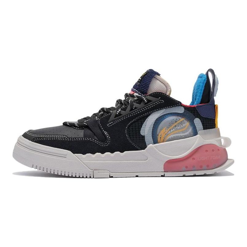Li Ning Enlightenment Textile, Synthetic Leather, Split Suede Slip Resistant Cushioning Abrasion Resistant Low Top AGCR231-1