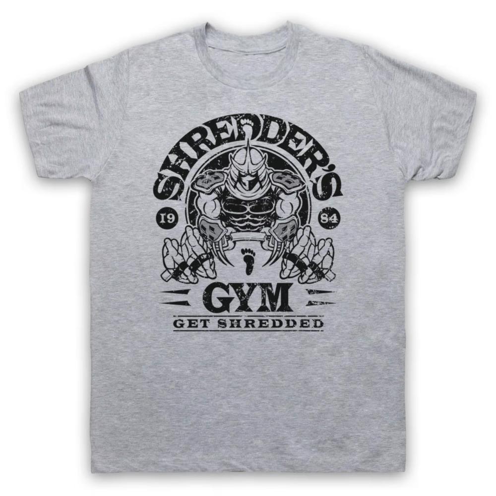 Teenage Ninja Turtles SHREDDER'S GYM Anime Print Graphic T-shirt Men's and Women Short Sleeve Tshirt Summer Clothing Streetwear